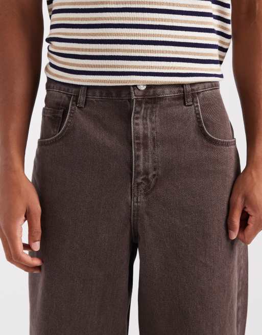 ASOS DESIGN lockere Jeans in verwaschenem Braun, 5 von 5