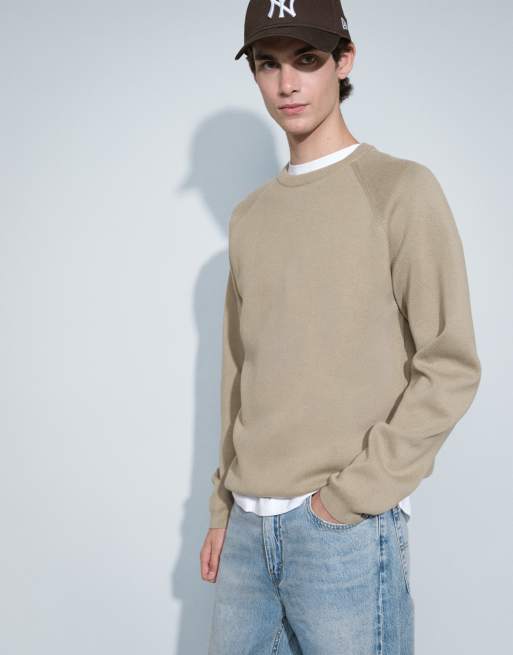ASOS DESIGN lockerer, kompakter Strickpullover in Salbeigrün, 3 von 7