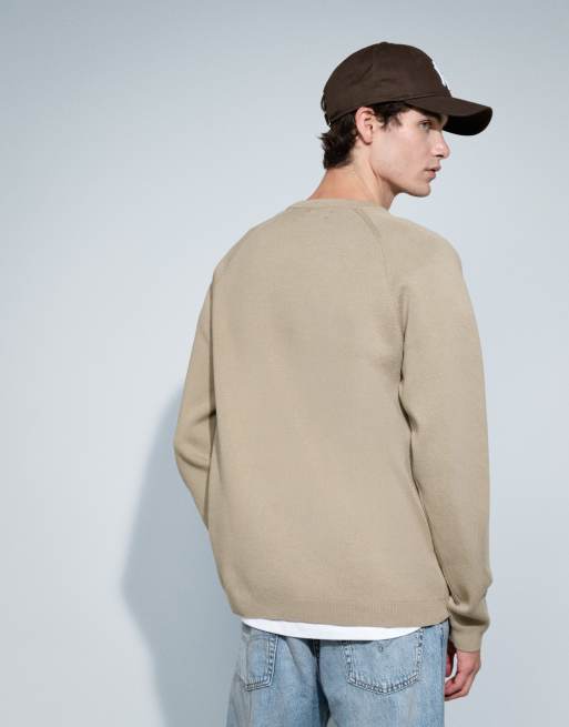 ASOS DESIGN lockerer, kompakter Strickpullover in Salbeigrün, 5 von 7