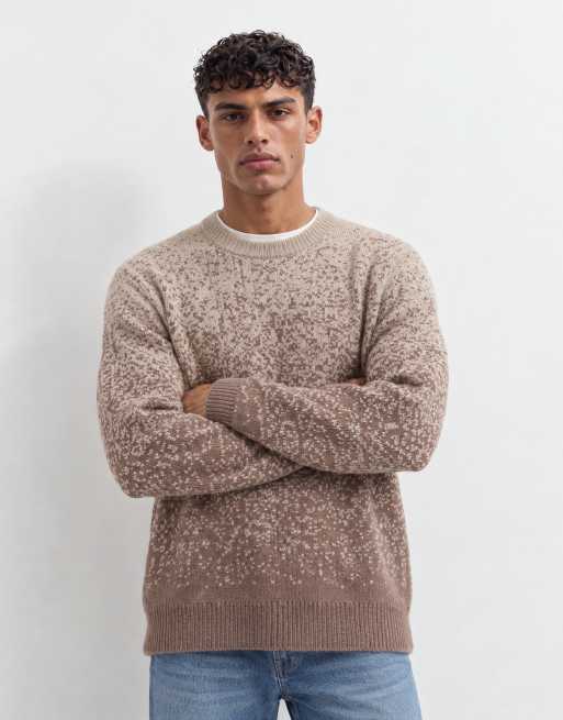 ASOS DESIGN lockerer Strickpullover mit Rundhalsausschnitt in Braun, 7 von 10