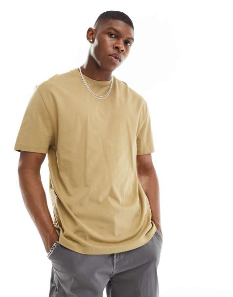 ASOS DESIGN – Lockeres Basic-T-Shirt in Braun - view 1
