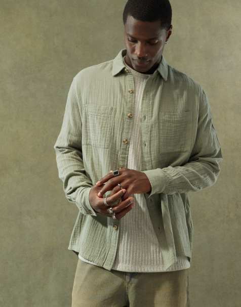 ASOS DESIGN –Lockeres Hemd in Khaki - view 1