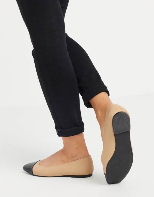 Black and on sale tan flats