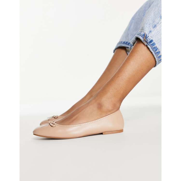 Nude ballet sale flat shoes