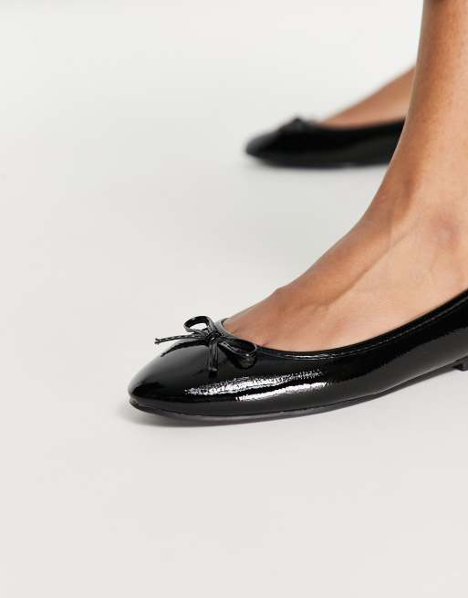 Black patent shop flats