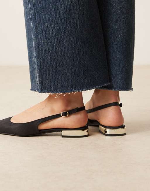 ASOS DESIGN - Logan - Ballerine nere con cinturino sul retro, 4 di 4