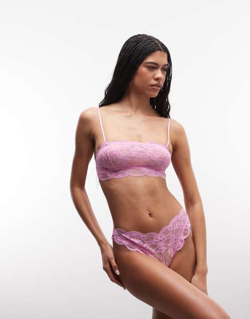 ASOS DESIGN - Lola - Kanten lingerieset in snoeproze, 5 van 6