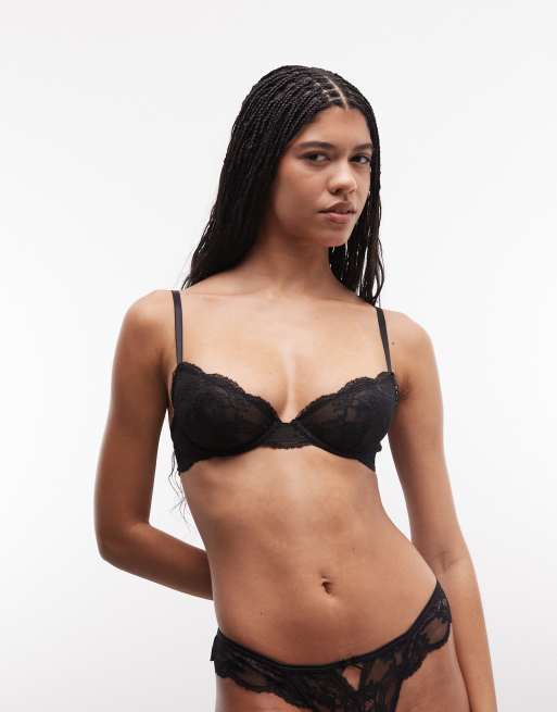 ASOS DESIGN - Lola - Sort BH med blonder og bøjle, 2 af 4