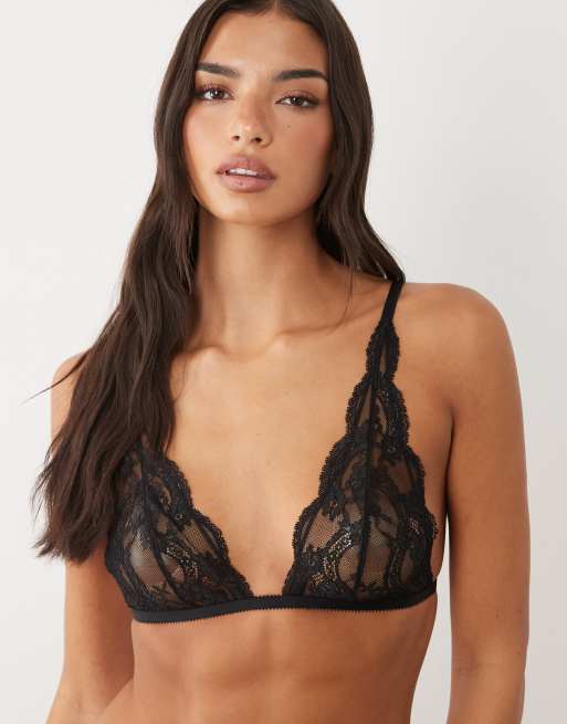 ASOS DESIGN - Lola - Soutien-gorge souple en dentelle avec bonnets montants - Noir, 2 de 4