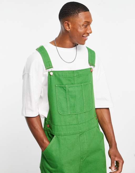 Green best sale denim dungarees