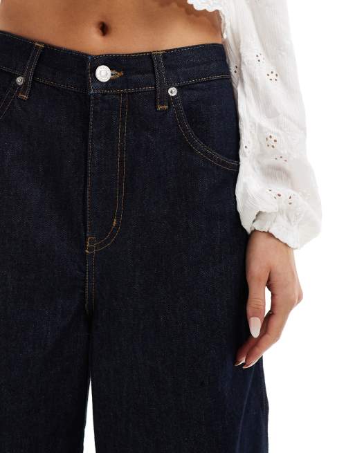ASOS DESIGN long denim jort in raw indigo ASOS