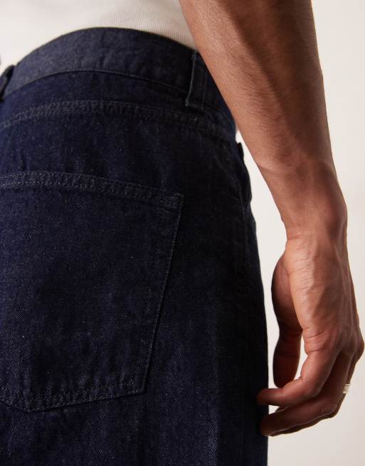 ASOS DESIGN long length denim jort in raw wash