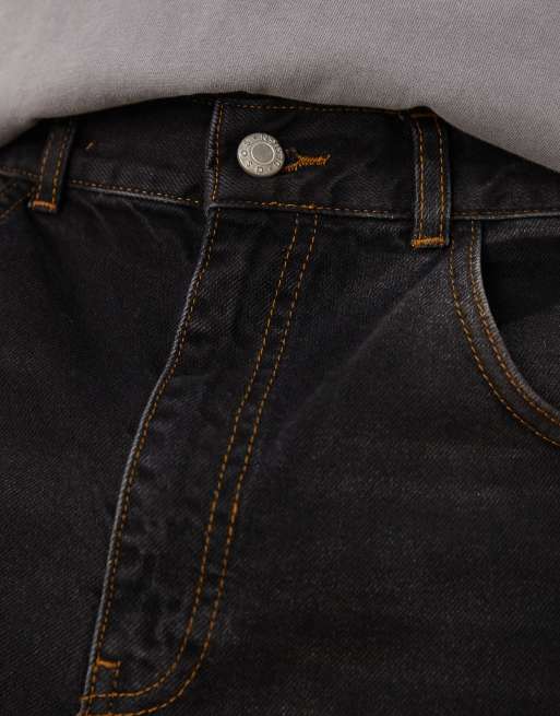 ASOS DESIGN - Lange denimjorts i farvet brun vask