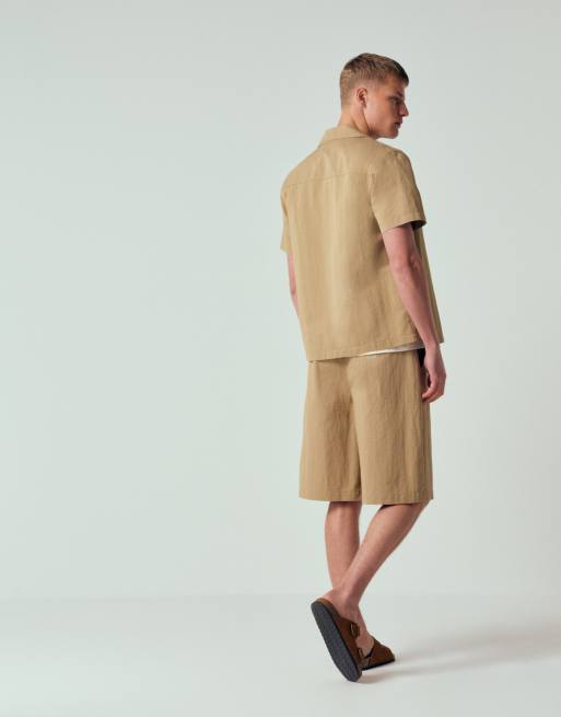 ASOS DESIGN long length jorts in beige (part of a set), 3 of 12