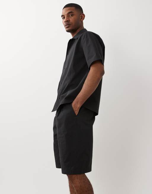 ASOS DESIGN long length jorts in black techy fabric (part of a set), 2 of 5