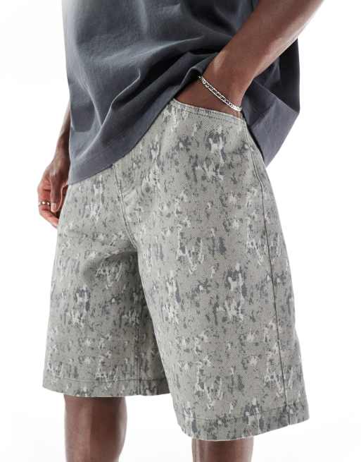 ASOS DESIGN long length jorts in camo