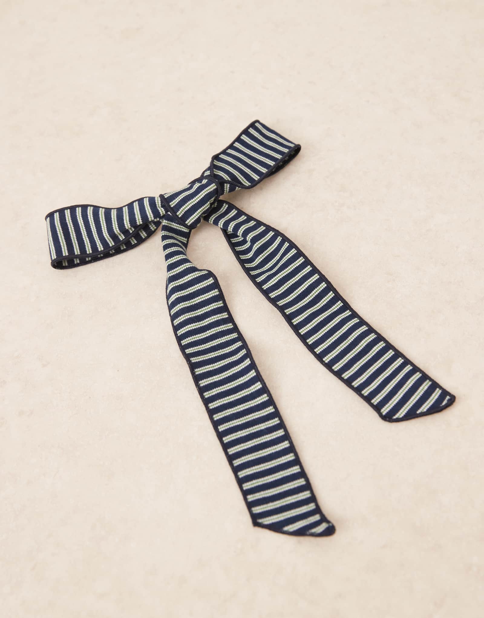 Бант для волос в полоску от ASOS DESIGN в темно-синем и зеленом цветах