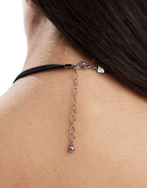 ASOS DESIGN long pendant cord necklace with resin abstract detail, 3 of 3