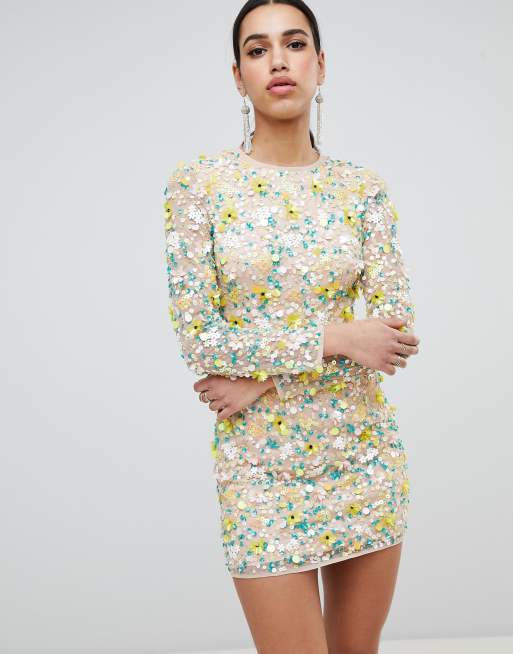 Asos 3d cheap embellished dress