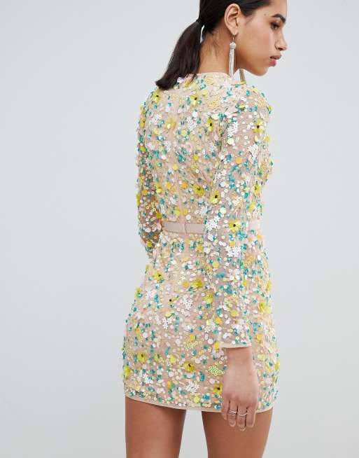 Asos 3d 2025 embellished dress