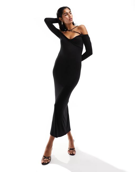 Long sleeve outlet bardot midi dress