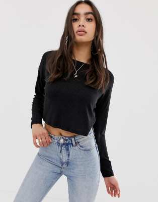 black baggy long sleeve top