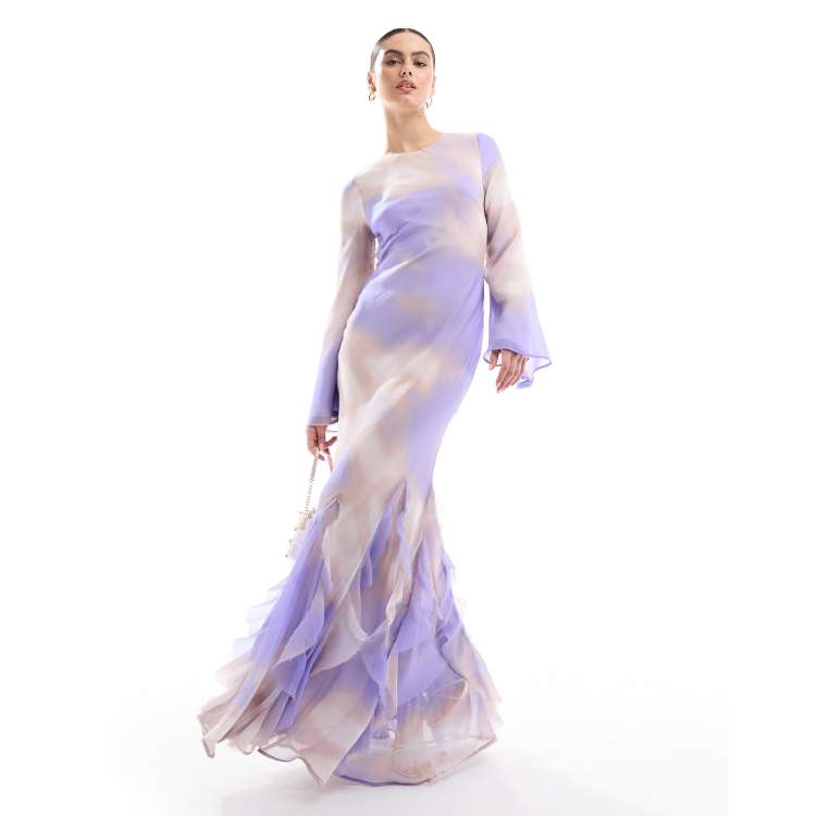 Printed chiffon dress designs deals