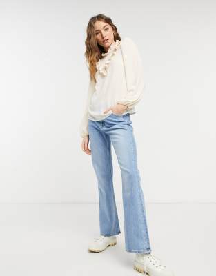 asos cream blouse