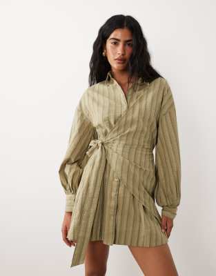 tan shirt dress long sleeve Talissa | Camel Pinwale Corduroy Cotton Shirt Dress