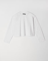 Lioness Bloom long sleeve crew neck boxy T-shirt in beige & navy stripe