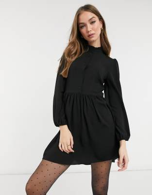smock dress with tights