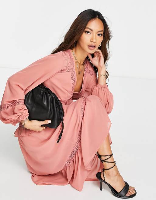 Dusky pink dress sales asos