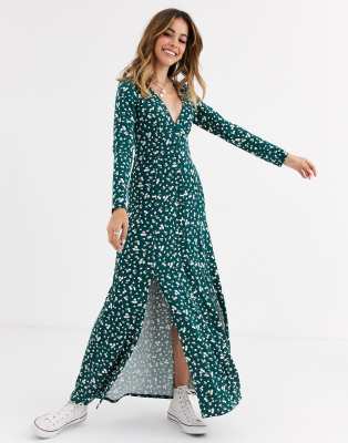v neck double breasted blazer dress
