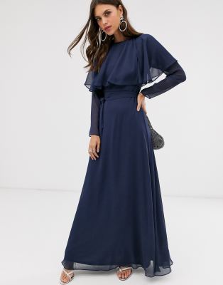 asos cape maxi dress