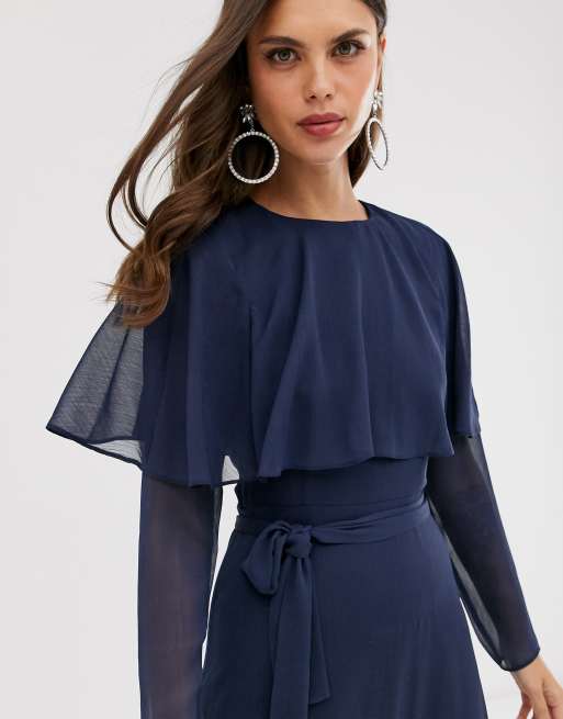 Asos cape outlet maxi dress