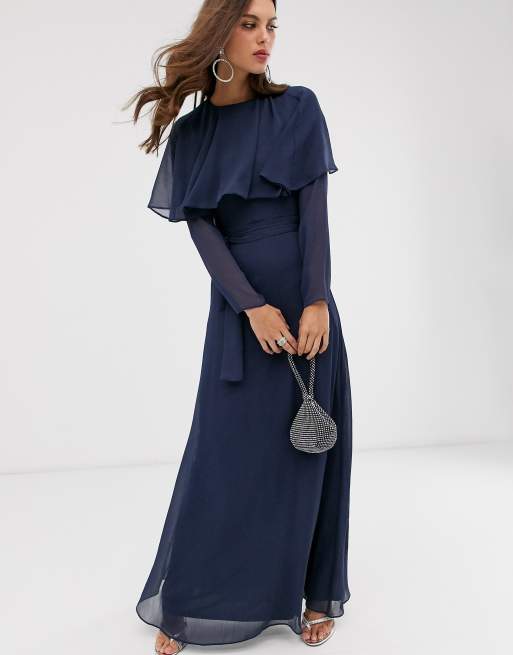 Asos cape hot sale maxi dress