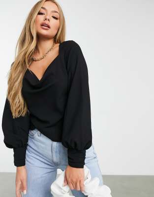 cowl neck long top