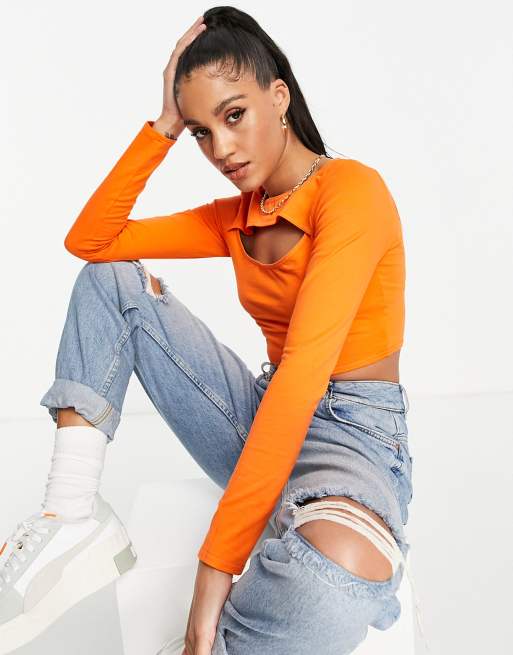 Orange cheap top asos