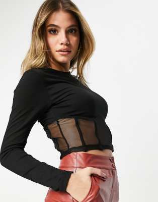 asos mesh crop top