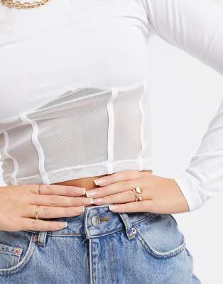 asos white corset top