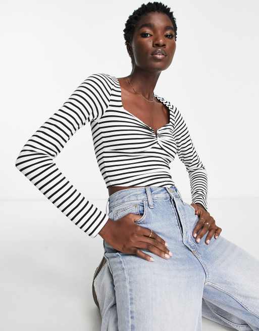 Asos long sleeve store crop top