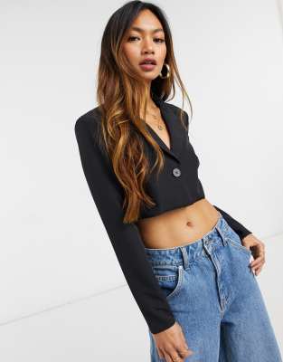 long sleeve cropped blazer