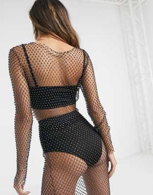 asos fishnet top