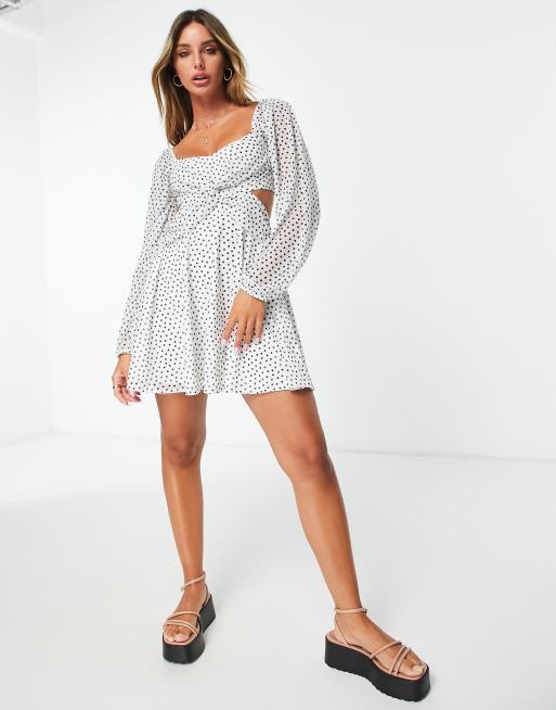 Asos design shop polka dot dress