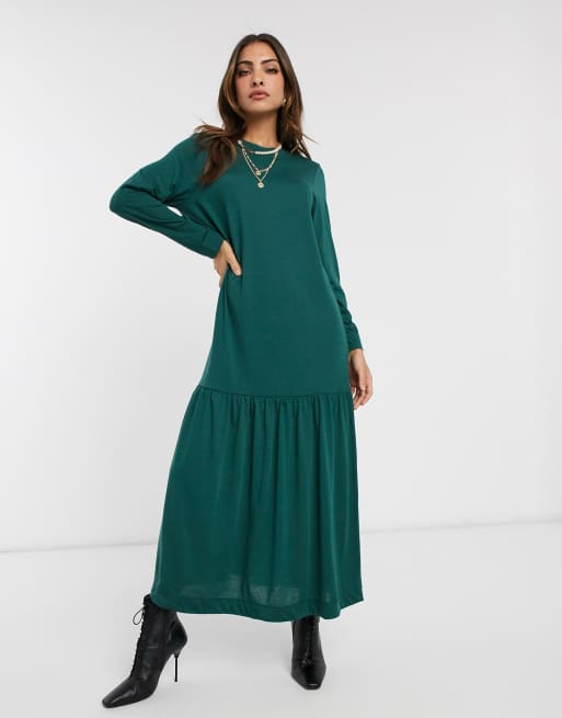 green maxi shirt