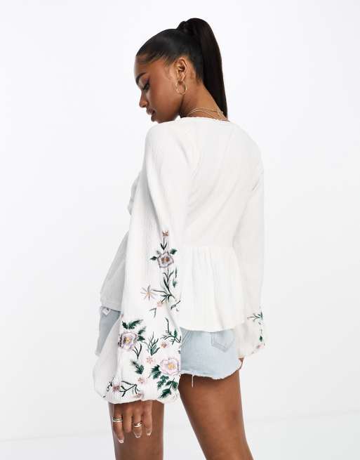 Asos sales embroidered top