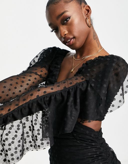 Cute Black Me Frill Mini Dress – Styched Fashion