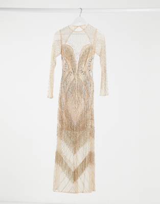 fringe dress maxi