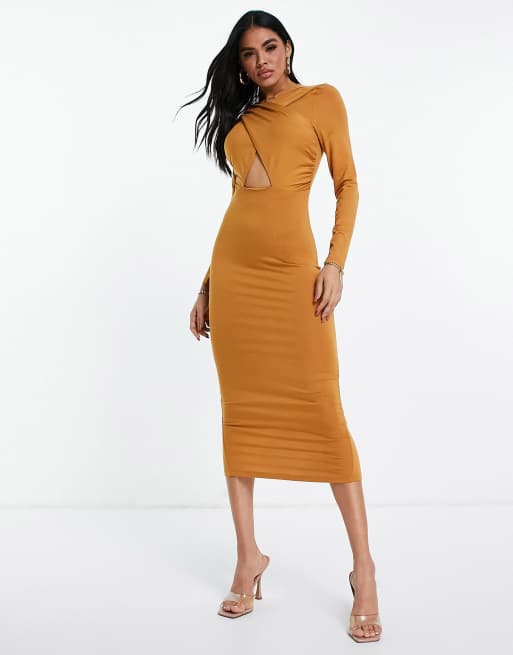 Halter long 2025 sleeve dress