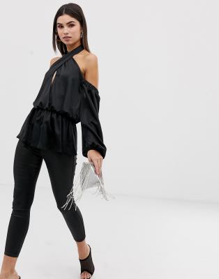 halter neck off shoulder tops